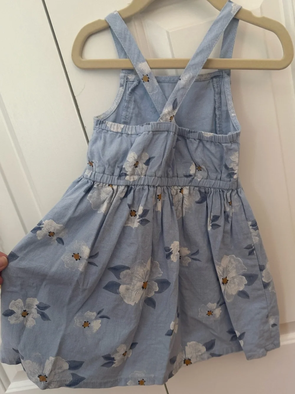 Carter's Light Blue Linen Blend Floral Summer Dress